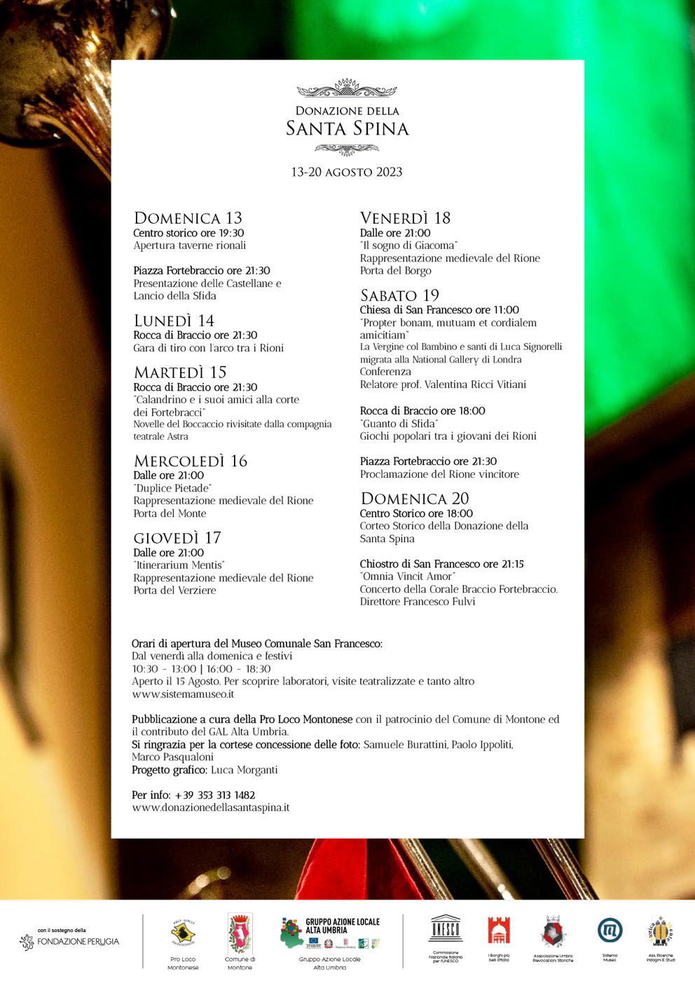 Programma - Donazione della Santa Spina 2024 Montone