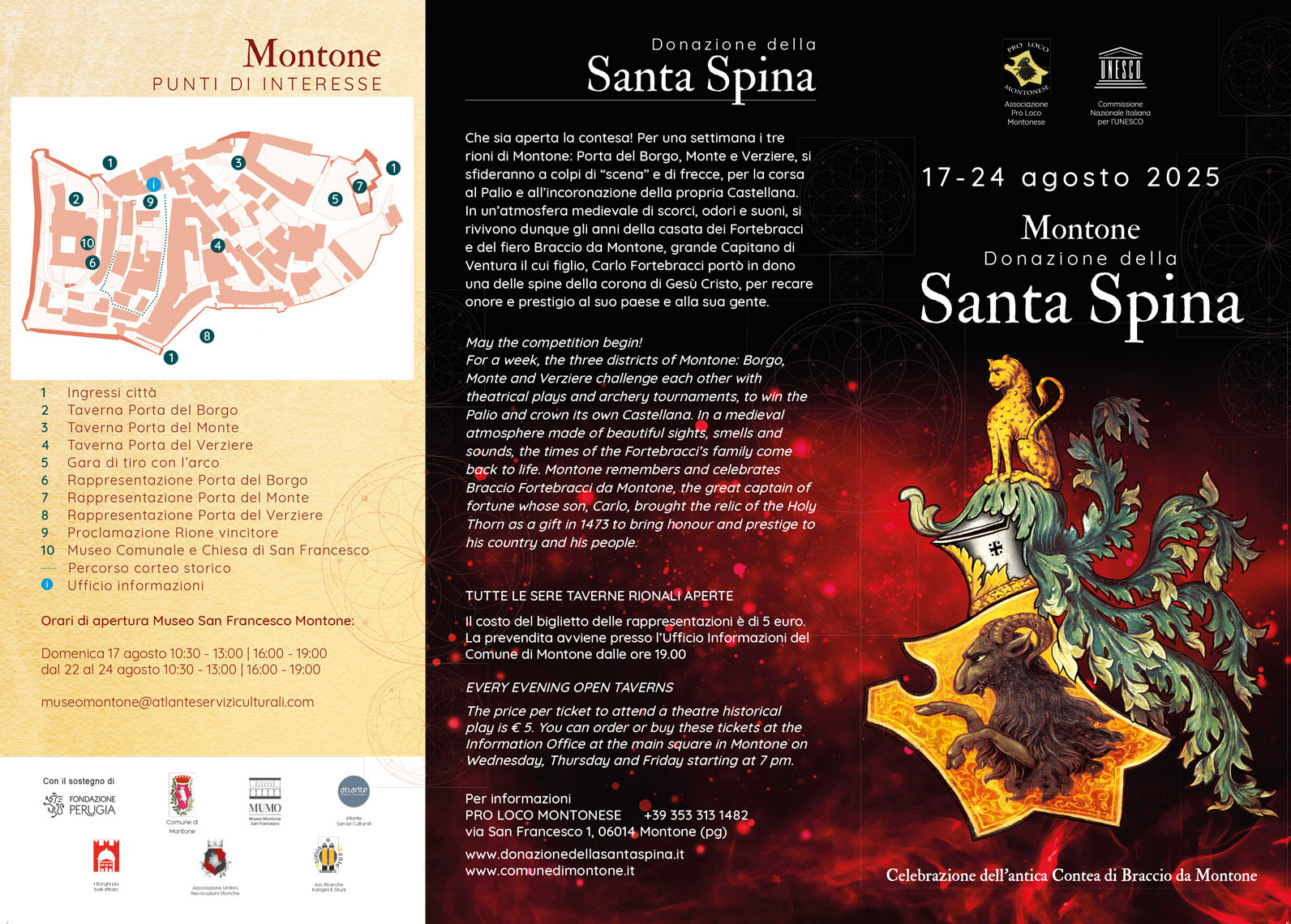 Programma - Donazione della Santa Spina 2025 Montone